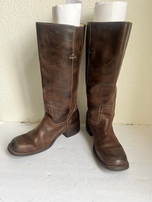 VINTAGE PREVIEW INTERNATIONAL CAMPUS BROWN LEATHER BOOTS SZ 8.5