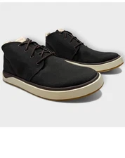 OluKai Papaku Men’s 13 Dark Wood/Black Canvas High-Top Chukka Boots 10539-6363