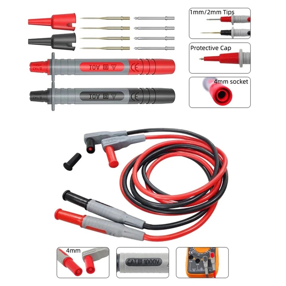 Fluke-TL71 Test Leads, 48 In. L, Black/Red - Foto 10