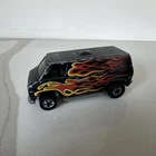 Vintage 1975 Hot Wheels Redline Super Van Black w/Flames Hong Kong