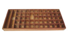 Vintage Wood Printer Type Case Letterpress Drawer Printing Tray Display Cabinet