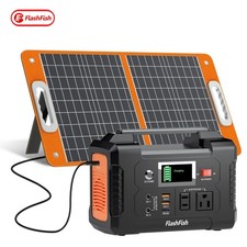 FlashFish 200W 151Wh Portable Power Station optionally with 60W 18V Solar panel