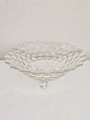 Vintage Fostoria Crystal American 3 Toed Bowl (10 1/4") - No Lug
