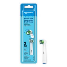 Amazon Basics Electric Toothbrush Replacement Heads 3 Count White