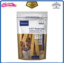 Virbac Enzymatic Oral Chews – 30 Count, Beef Flavor for Small Dog Dental Care