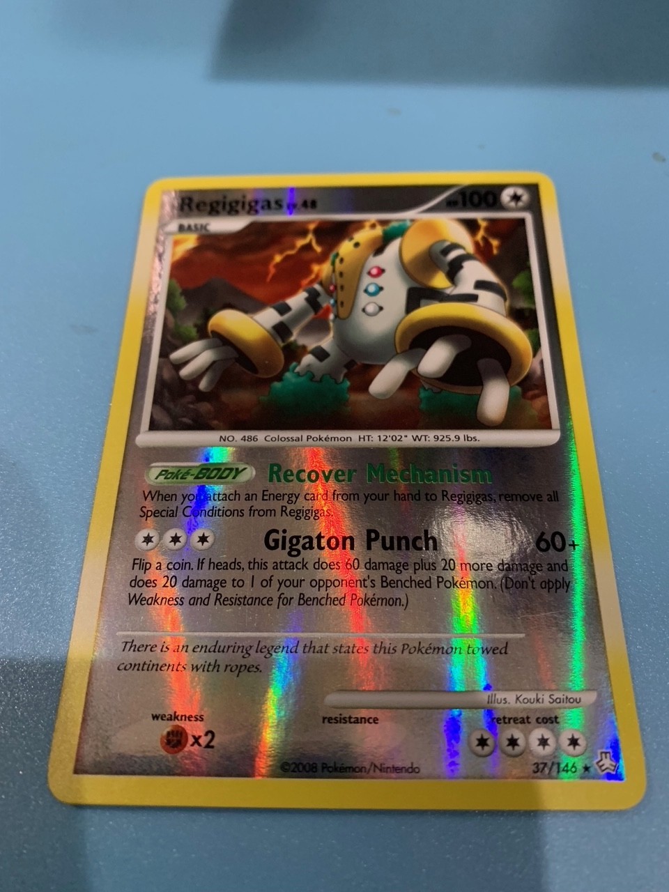 2008 Pokemon Legends Awakened REGIGIGAS #37/146 Holo Rare  NM