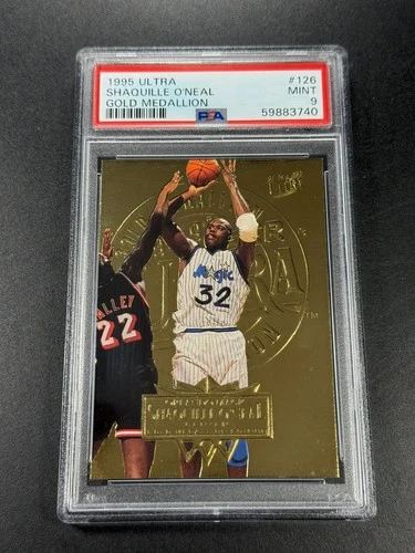 SHAQUILLE O'NEAL SHAQ 1992 FLEER ULTRA #126 GOLD MEDALLION FOIL PSA 9 NBA (3740)