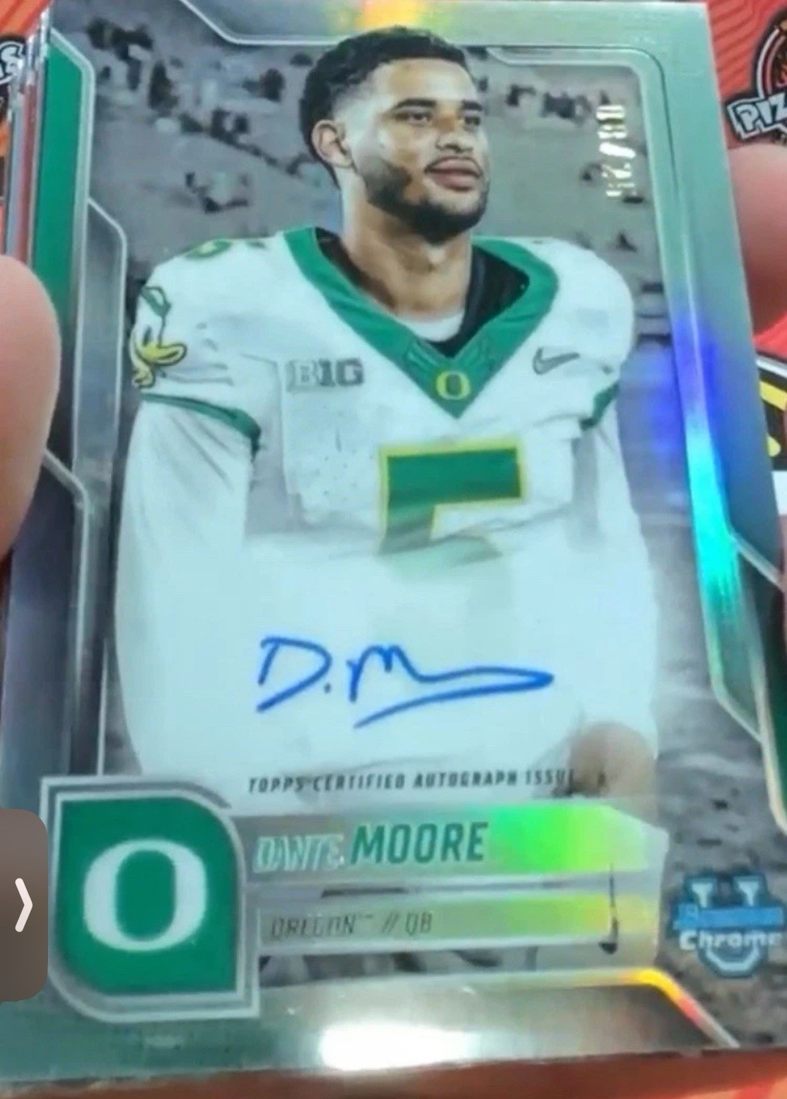 2025 Bowman Chrome U Dante Moore SP Short Print Image Variation Auto /25 Oregon
