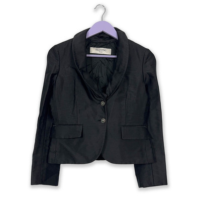 Valentino Jacke Schwarz Mit Knöpfen - Größe 44 Damen