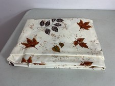 Large Fall Foliage Tablecloth Floral Brown Leaves
