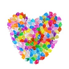 PIETRE MULTICOLORE TRASPARENTI GEMME 10 PEZZI RIEMPIMENTO ROMANTICA STRASS jn