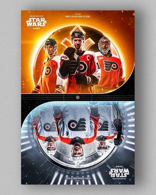 Philadelphia Flyers Star Wars Night Poster SGA  Stadium Giveaway 11/8/25