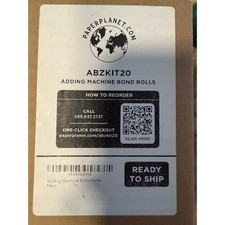 PaperPlanet ABZKIT20 Adding Machine Bond Rolls White Calculator Paper 12 Count