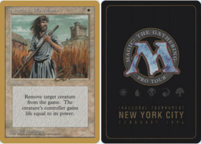Swords to Plowshares - Eric Tam - 1996 ~ Near Mint Pro Tour B MTG Magic Ultimate