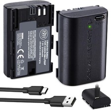 BM Premium LP-E6P Battery with Built-in USB-C Charging Port
