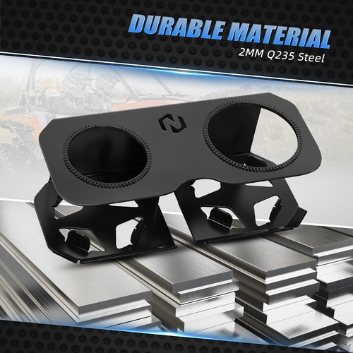 Dual Cup Holder Beverage Bottle Drink Dash Mount For Polaris RZR XP 1000 900 800 - Picture 2 of 13