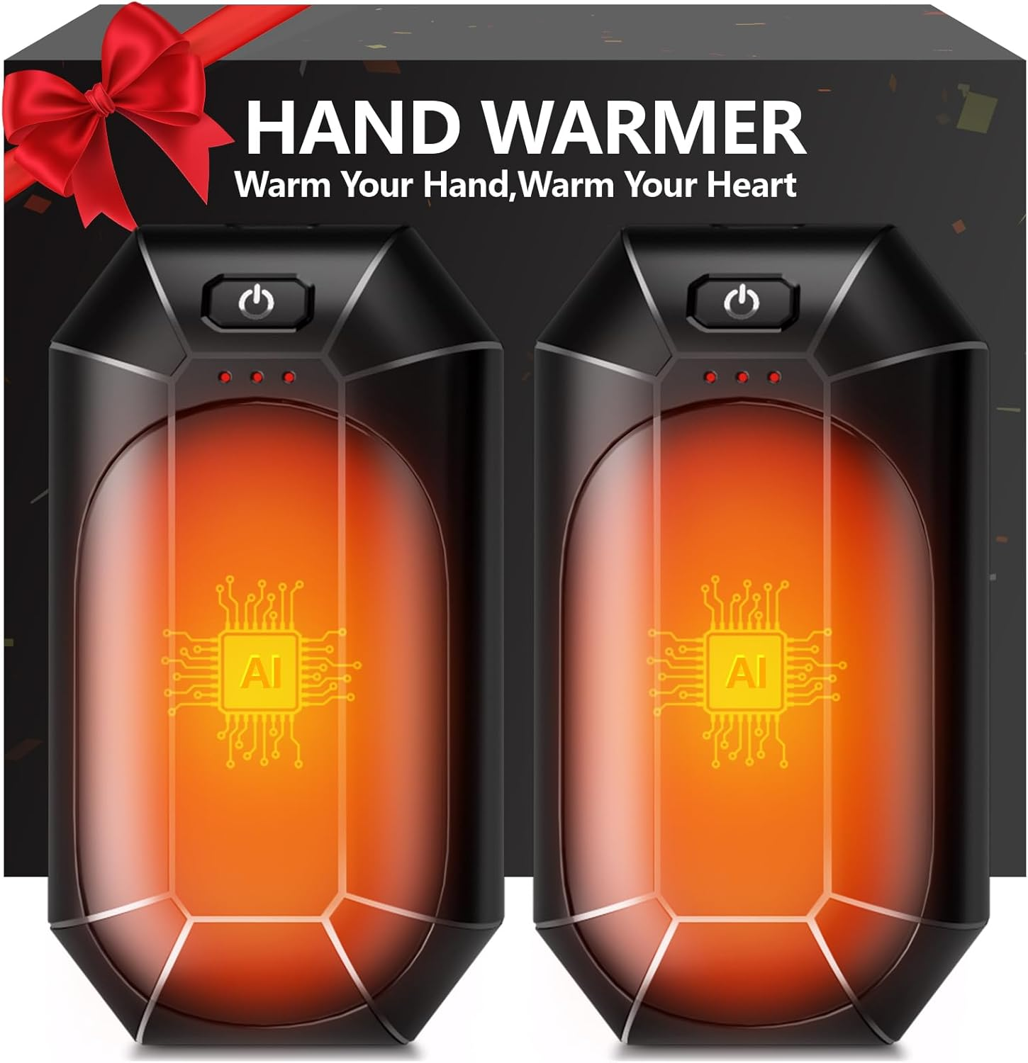 AI Hand Warmers Rechargeable 2 Pack,Portable Electric Hand Warmer Reusable,Ai Sm