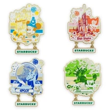 Disney Pin 2021 Walt Disney World 50th Anniversary Starbucks Set #145647 New