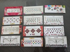 Bindi Indian Set of 12 Assorted Packs Forehead Art Tika Kumkum