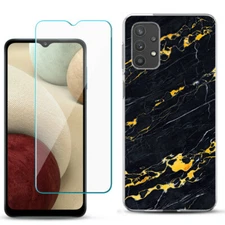 Slim Case for Samsung Galaxy A32 5G, w/ Tempered Glass - Marble / Lava