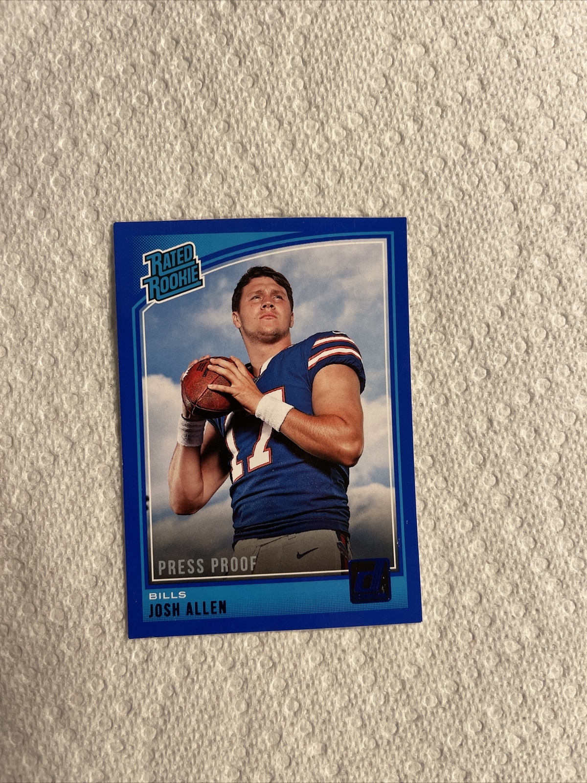 2018 Panini Donruss - Rated Rookie Press Proof Blue #304 Josh Allen (RC)