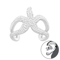 O&S Ohrklemme Seestern Silber 925 Ein Ear Cuff Fake Ohrring Ohne Loch Tragbar