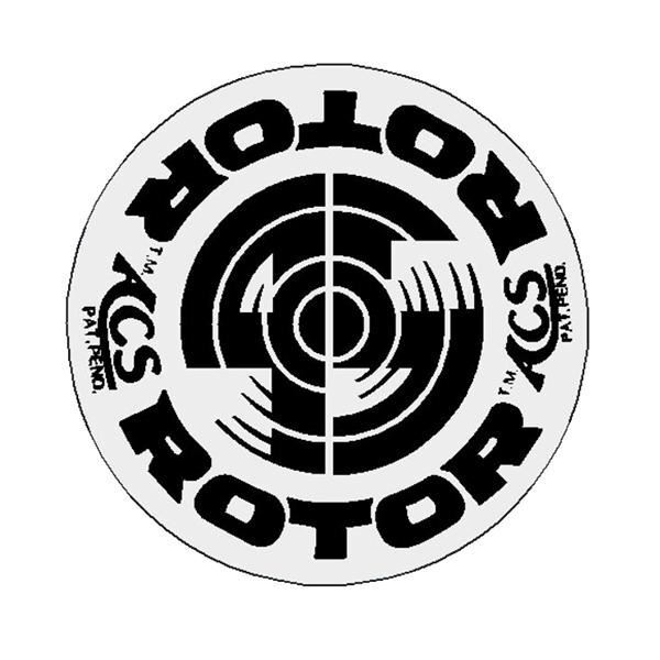 ACS - 45 ROTOR stem  decal - BLACK - Old school bmx