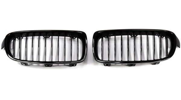 Nieren SPORT-GRILL EINZEL-STEG Glanz Schwarz FÜR BMW 3ER F30 F31 AB BJ 10.2011-image