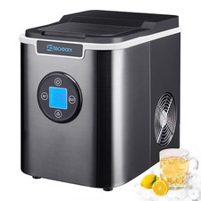 Ice Maker Machine for Countertop with Automatic Self-Cleaning 9 Bullet Ice Cu...