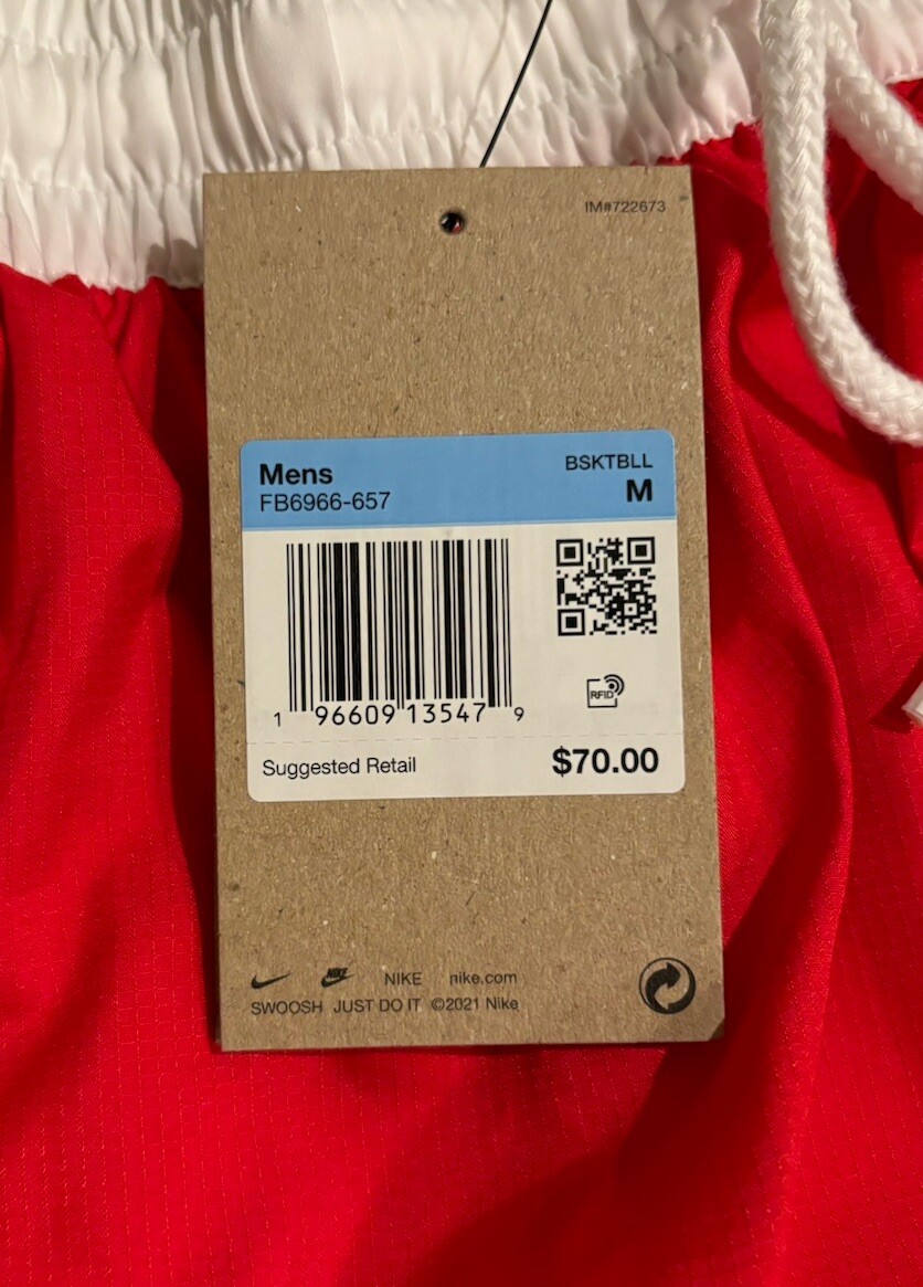 NEW Nike Starting 5 Basketball Pants Retro Red White Black FB6966