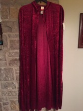 Halloween hooded cape red adult one size Costume New with tags