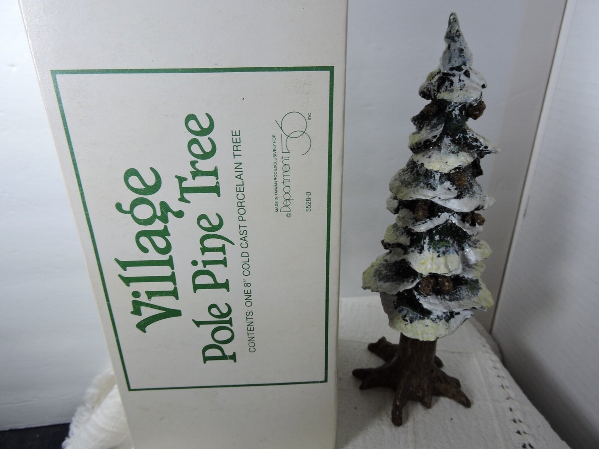 Department 56 village pole pine tree 8 inch Vintage | eBay