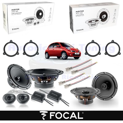 Lautsprecher Vorne Und Hinten FOCAL AUDITOR ASE165 + ACX165 Für NISSAN MICRA III
