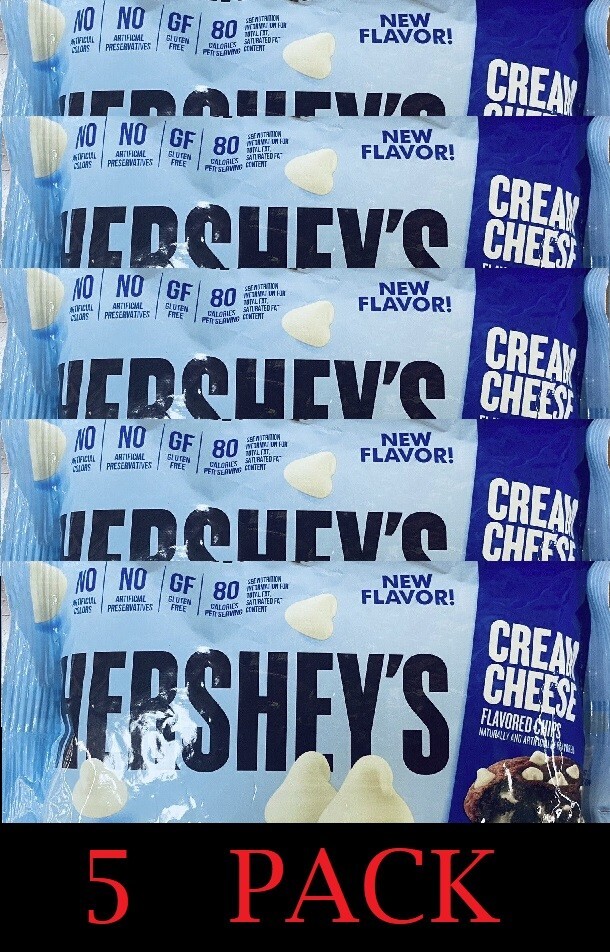 5x Hershey's CREAM CHEESE Flavored Premium Baking Morsels Chips 8