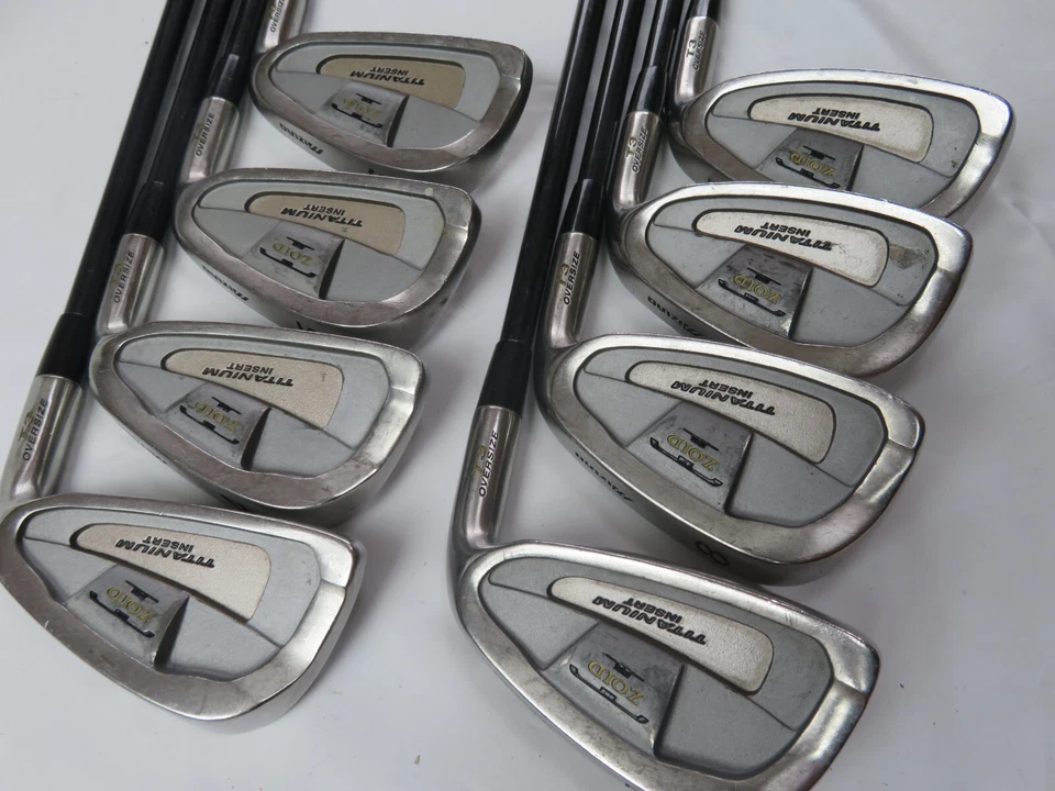 MIZUNO T-ZOID T3 OVERSIZE NICK FALDO 8pc S-flex Irons Set Golf Clubs - Image 2 of 4