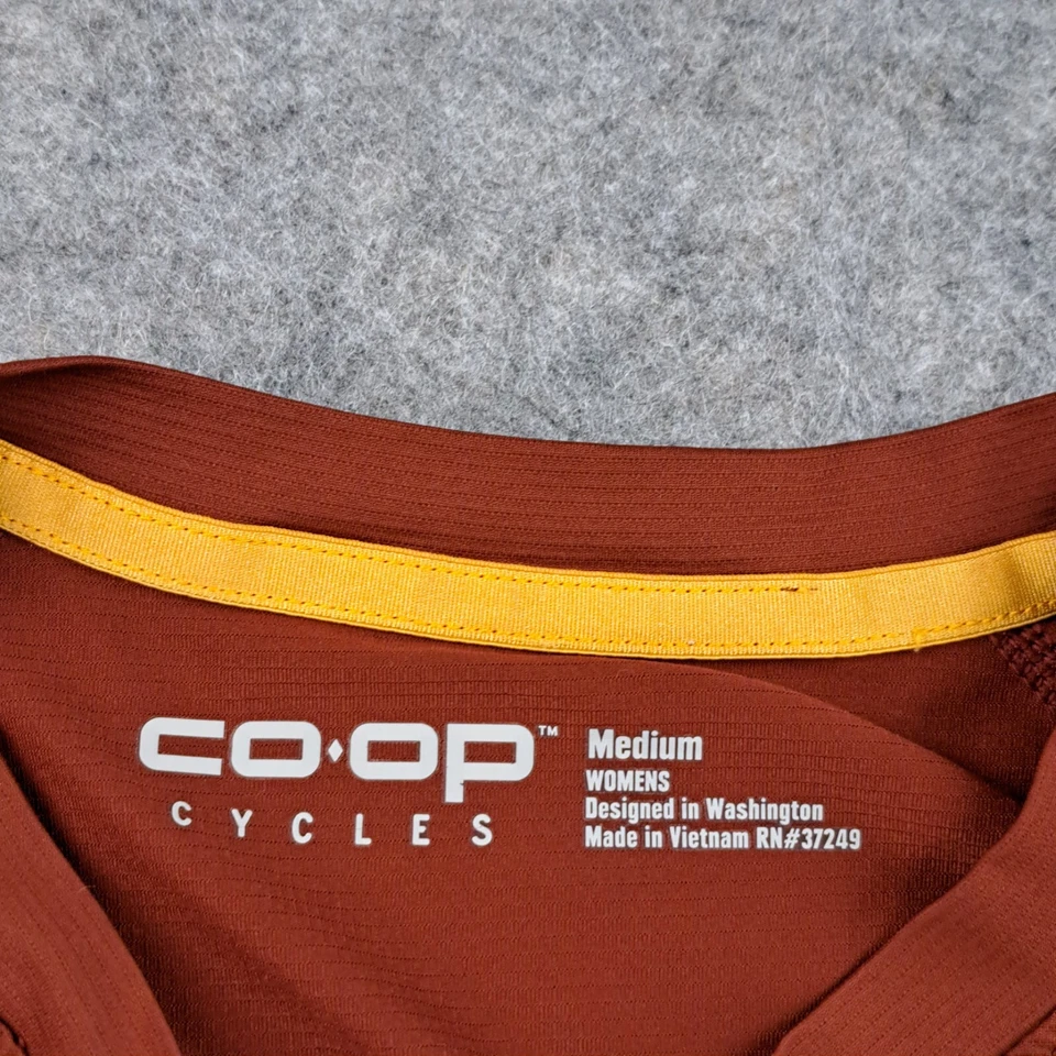 Camisa feminina REI Co-op Cycles laranja média manga longa elástica ao ar livre - Imagem 2 de 4