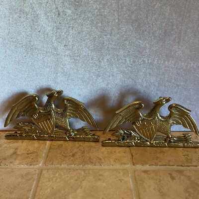 Vintage 1952 Virginia Metal Crafters Brass Spread Eagle Trivet  
