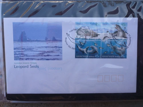 AUSTRALIA 2001 AAT Leopard Seals set 4 Stamps First Day Cover