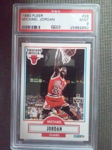 1990 fleer michael jordan card number 26