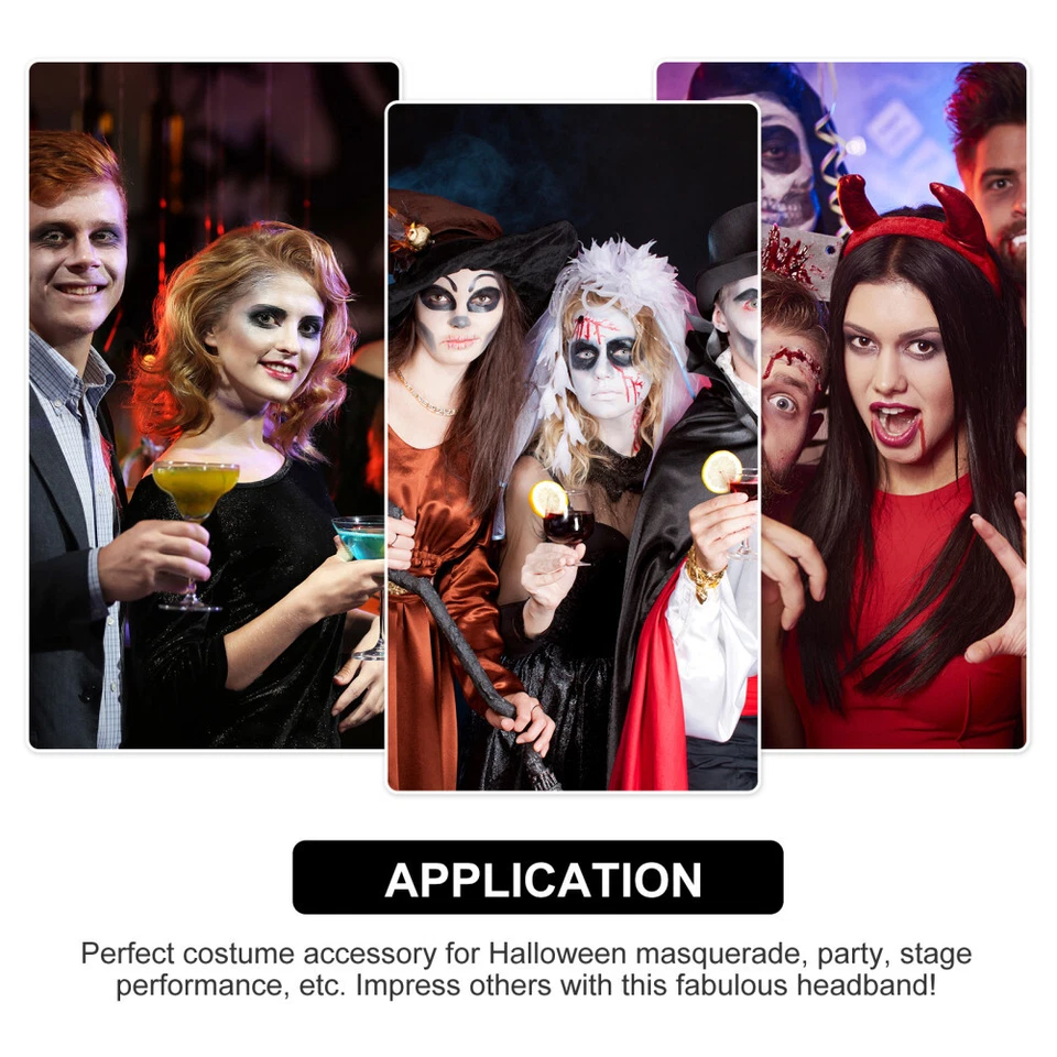 Ox Horn Hair Horns Tiefling Gothic Headband Simple Structure Headdress Carnival - Image 4 of 4