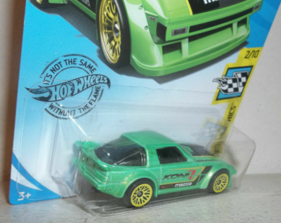 2019 HOT WHEELS 1:64 HW SPEED GRAPHICS 2/10 GREEN MAZDA RX-7 #167