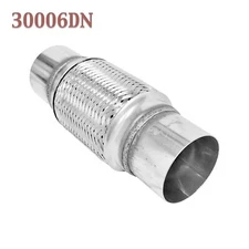 3" x 6" x 10" Flex Pipe Exhaust Coupling Quality Stainless Heavy Duty w/ Ends