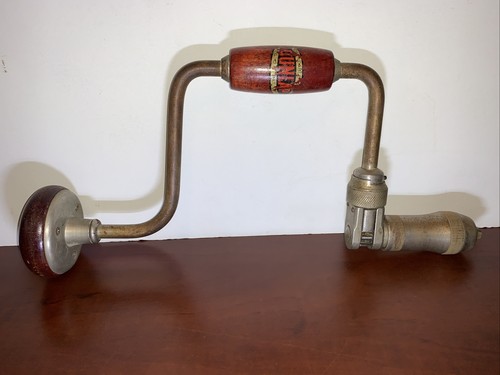 Vintage DUNLAP #10 Hand Drill Bit Brace 