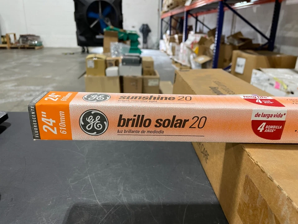 6 Pack GE 14419, F20T12/ SUN Fluorescent Lamp 24” brillo solar 20 New/OB - Image 3 of 3
