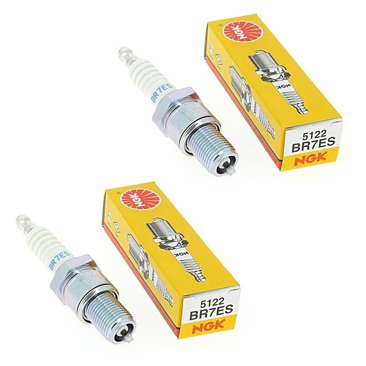 Genuine NGK 5122 Spark Plugs Pack of 2 Kawasaki Z 440 A Ltd 1981
