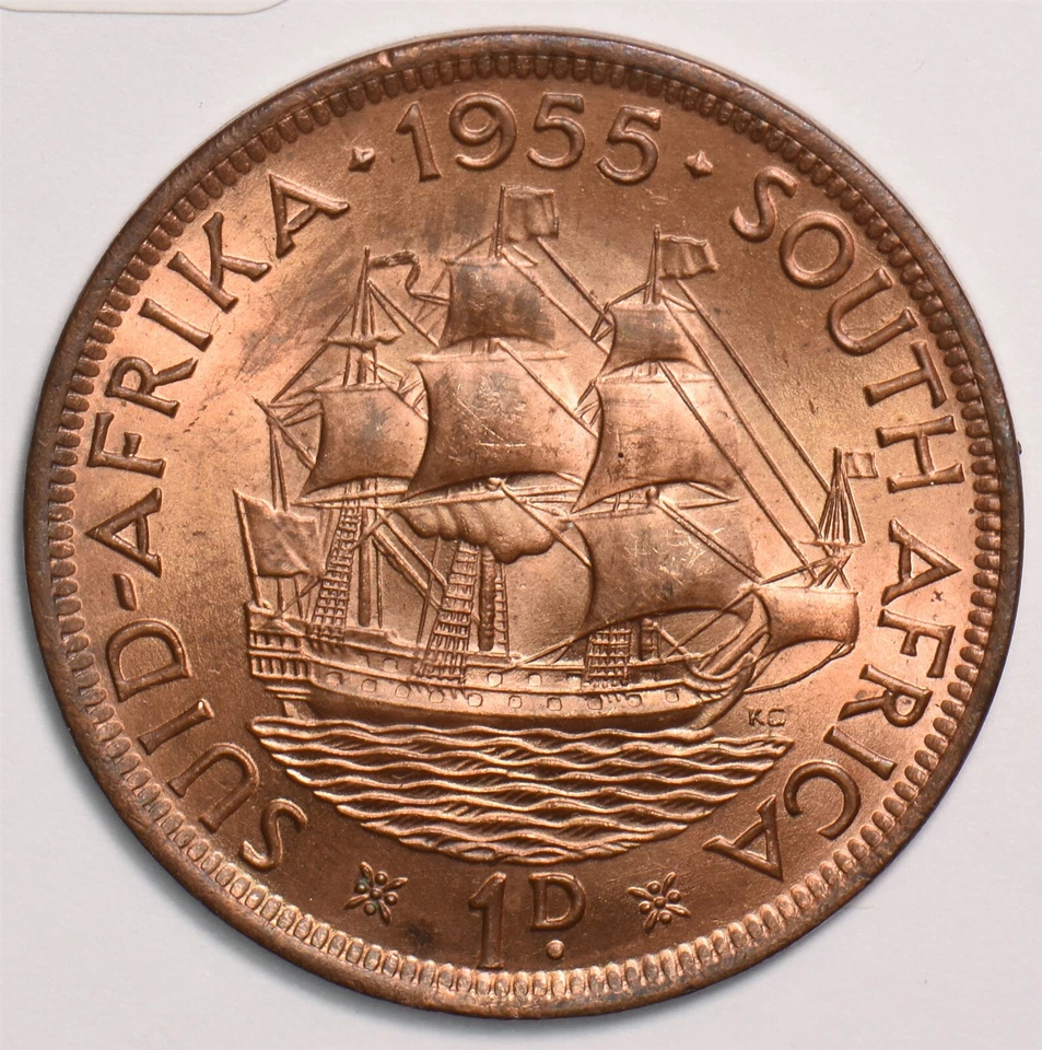 South Africa 1955 Penny 299367 combine shipping - Image 2 of 2