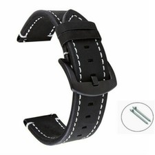 Mens Genuine Leather Watch Strap Band with Spring Bars Retro Sizes 18mm-24mm