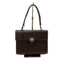 Christian Dior Leather Shoulder Bag Brown Scratch Vintage Authentic