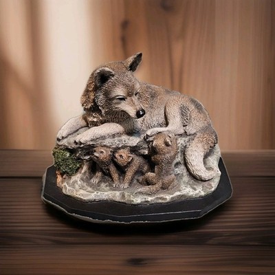 CreArt Sculpture Wolf Family The Nature Family Limited Edition Signed Numbered