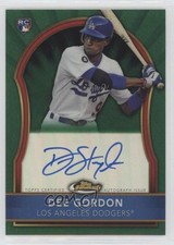 2011 Topps Finest Green Refractor Rookie Auto 193/199 Dee Gordon #82 Auto nd3